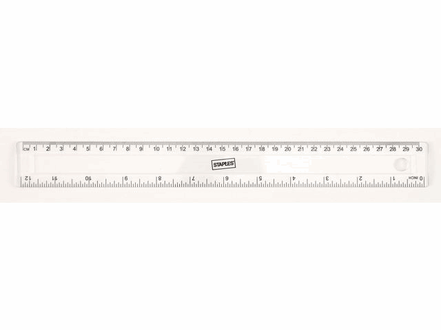 Kiezelsteen twintig Pardon Staples Liniaal, barstbestendig, 40 cm / 15,75 inch, transparant